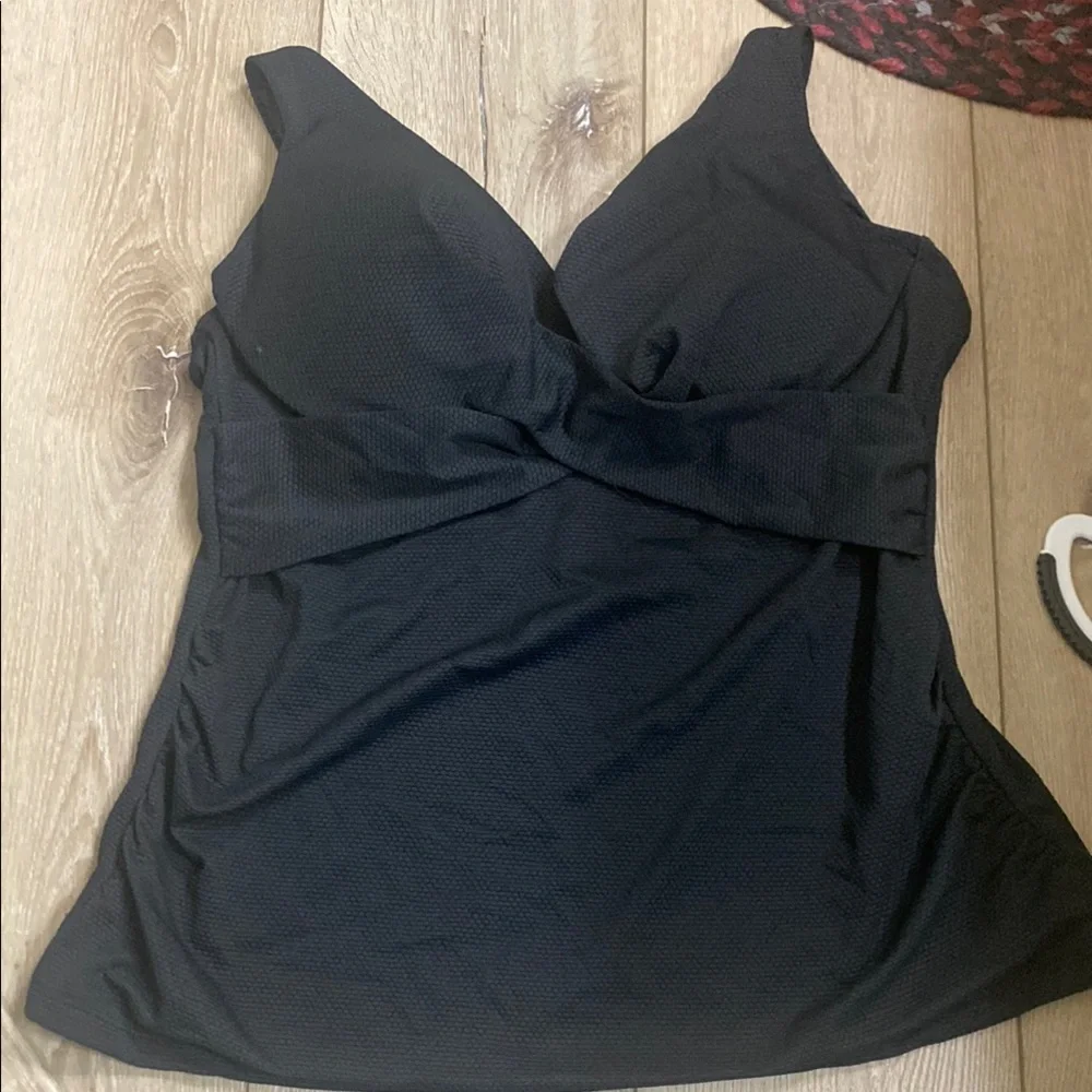 City Chic Black Swim Top - Picture 5 of 6